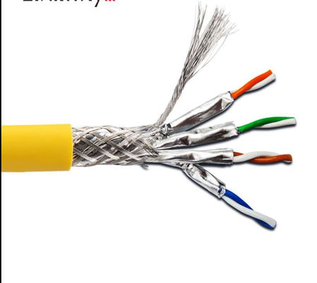 SFTP आउटडोर Cat7 लैन केबल डबल शील्ड CCA 28AWG मल्टीकलर