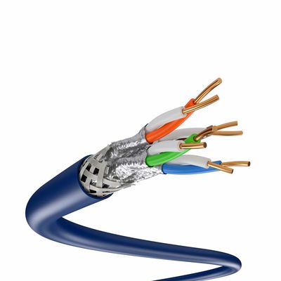 SFTP आउटडोर Cat7 लैन केबल डबल शील्ड CCA 28AWG मल्टीकलर