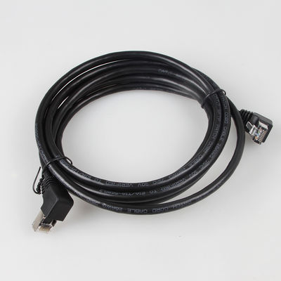 OEM स्थिर Cat7 पैच कॉर्ड 90 डिग्री से 270 डिग्री ऊपर की ओर कोण