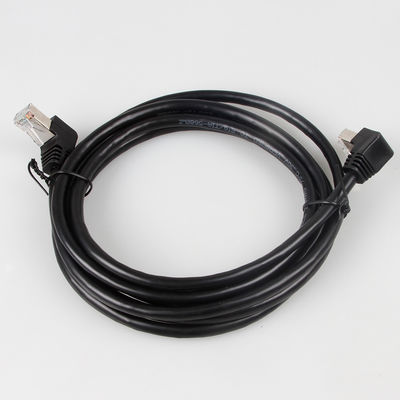 OEM स्थिर Cat7 पैच कॉर्ड 90 डिग्री से 270 डिग्री ऊपर की ओर कोण