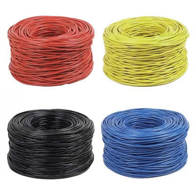 23AWG प्रैक्टिकल Cat6 लैन केबल BC 0.57 UTP PVC जैकेट 4 जोड़े 305m